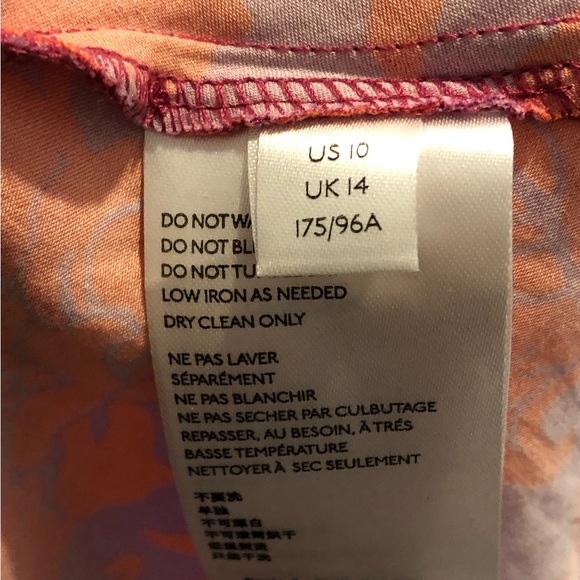 FREE PEOPLE Red Purple Floral Flutter Sleeve Dress Sz 10 - Picture 8 of 12